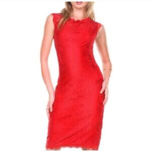 Stanzino Red Lace Dress Date Night Size Large